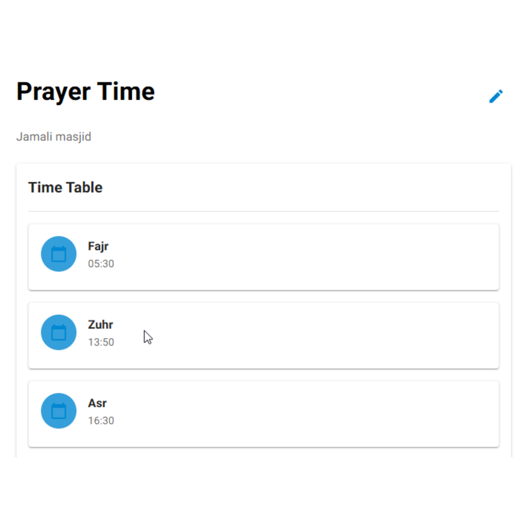 Time Table feature preview